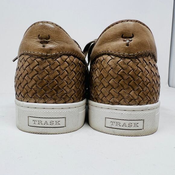 Trask Ackley Leather Low Top Sneaker Lace Up Woven - 8.5 - Picture 4 of 8